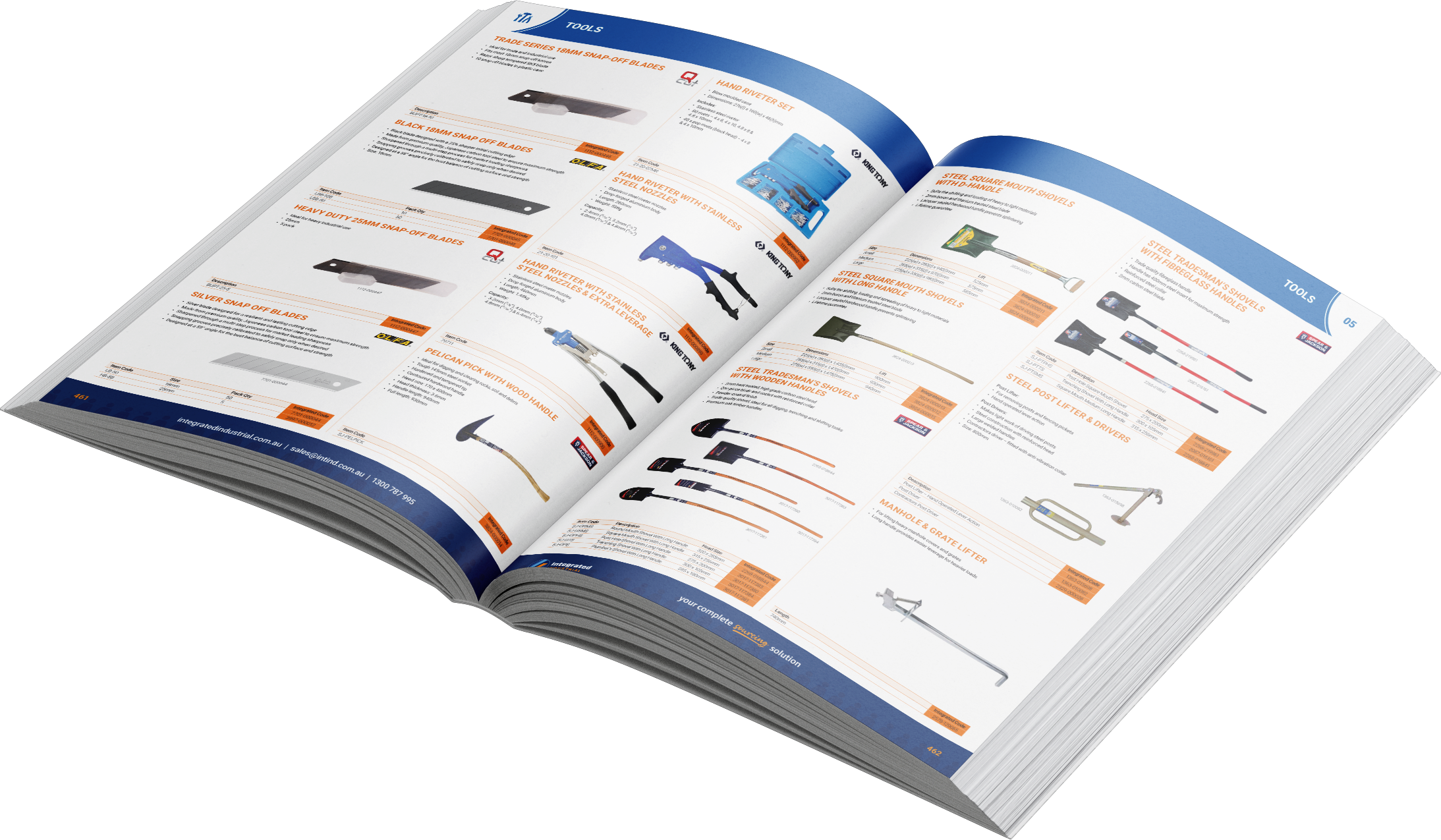 Integrated Industrial catalogue open spread